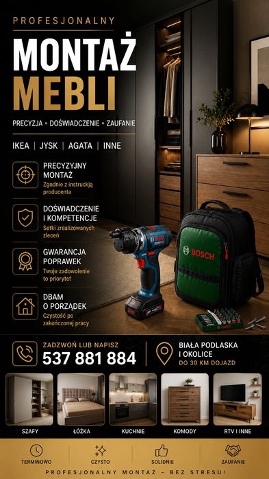 Montaż mebli IKEA Jysk Agata – szybko i solidnie