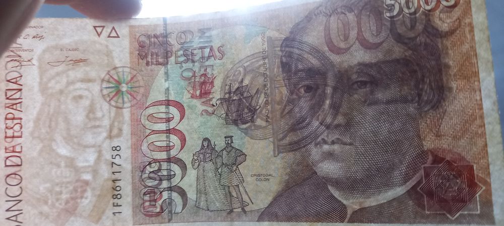 Banknot 5000 peset Hiszpania