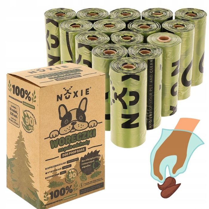 Bio Worki Woreczki Na Psie Odchody Kupy Psa 225szt Biodegradowalne Eco