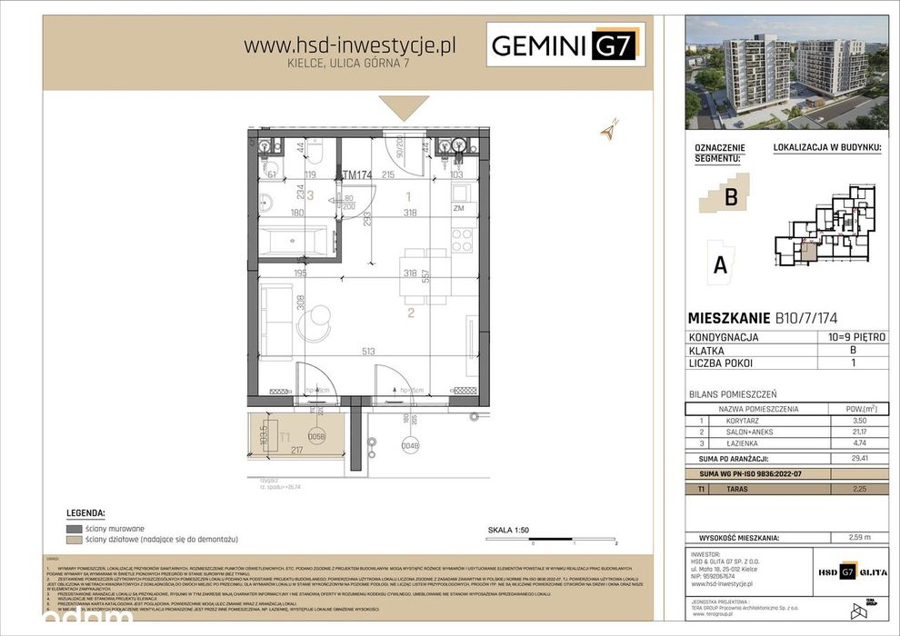 Gemini G7 | mieszkanie 1-pok. | B10-7-174