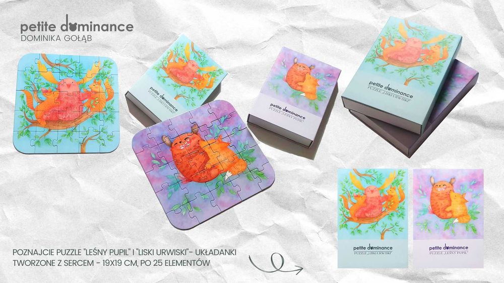 Mega pakiet 40 puzzli! „Liski Urwiski” 25 el., HIT cena! Od producenta