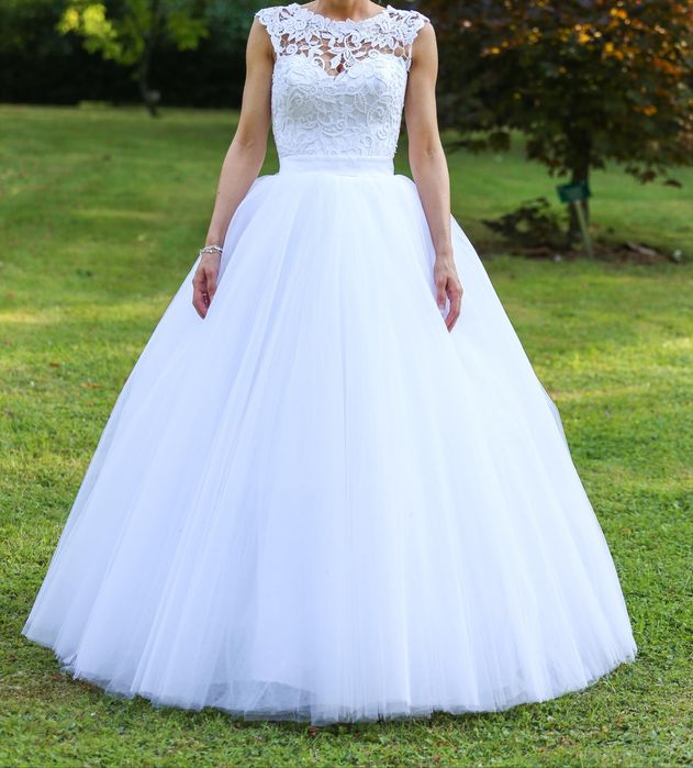 Suknia ślubna princessa księżniczka rozmiar 34-małe 36