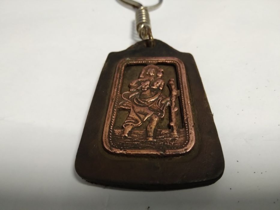 Brelok kierowcy Św. Krzysztof modlitwa Vintage