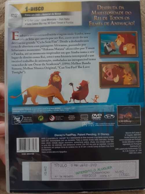 DVD O Rei leão, versão portuguesa