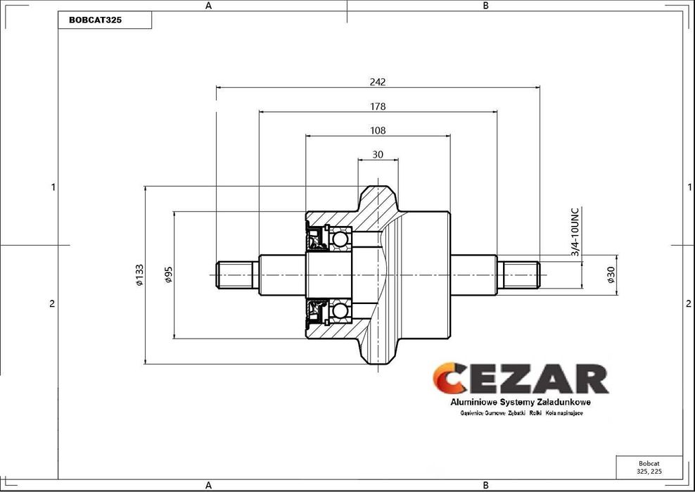 Rolka Podtrzymująca Bobcat 325, 331, 335, 430