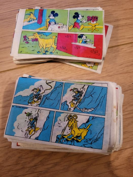 Obrazki historyjki z gum Donald Duck Mickey Mouse 161 sztuk