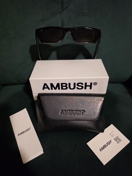Okulary przeciwsłoneczne AMBUSH Ray Sunglasses Black (BERI002 1007) – Pełny Zestaw