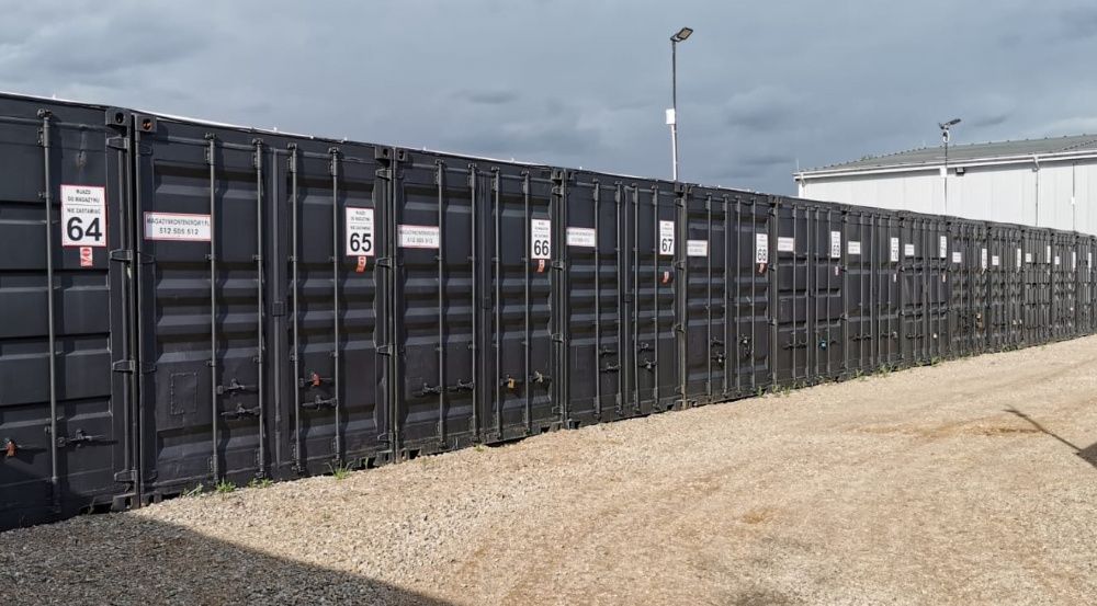 Magazyn 30m2 Łódź Alarm w każdym kontenerze ( podjazd grupy -ochrony )