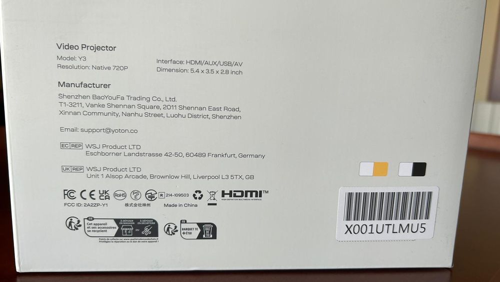 Projetor YOTON Y3 (NOVO)