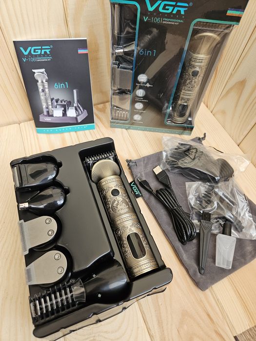 Професійний набір Vgr 106 тример машинка бритва стрижка металевий