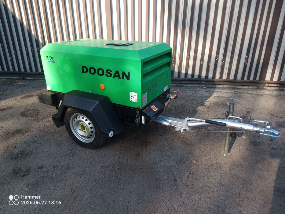 Kompresor śrubowy sprężarka DOOSAN 7/20 rok 2021 tylko 181godzin