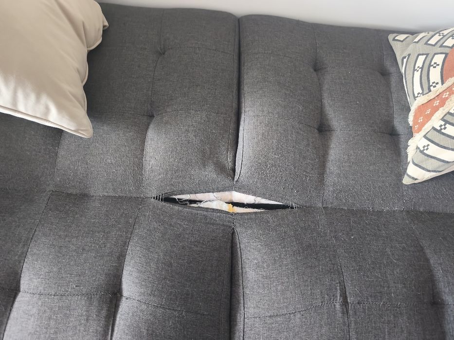 Sofá cama com puff