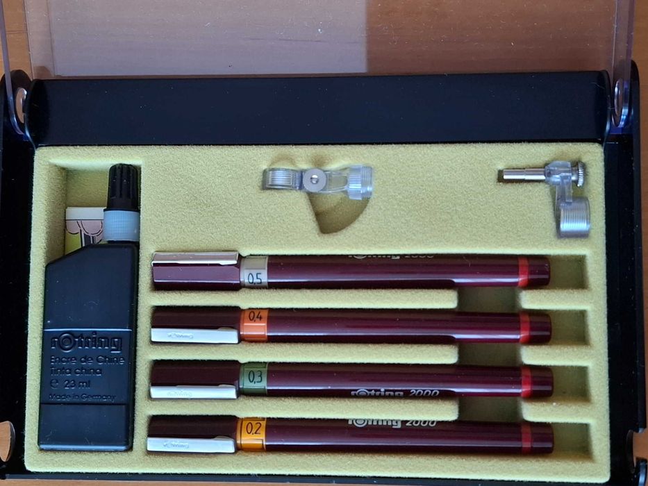 rapitografy firmy ROTRING, zestaw