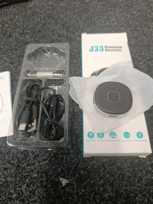 Odbiornik Bluetooth J33 – AUX Jack | Zestaw Głośnomówiący | NOWY