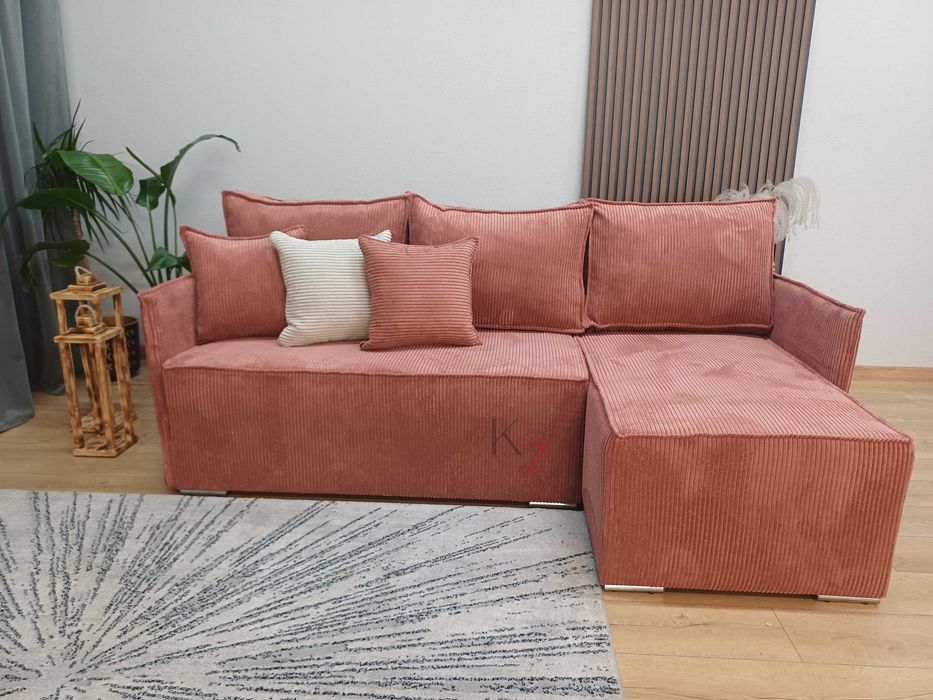 Narożnik Fabio Sofa Łóżko Kanapa z Funkcją spania BONELL USB  + GRATIS