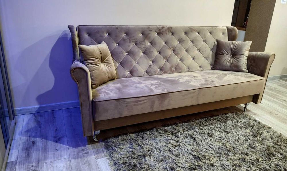 Sofa Princessa Glamour Pojemnik rozkładana Kanapa Wersalka spanie