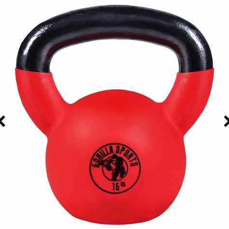 Kettlebell żeliwny gumowany 16 kg