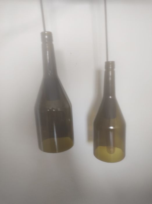 Lampy z butelek duże LED loft