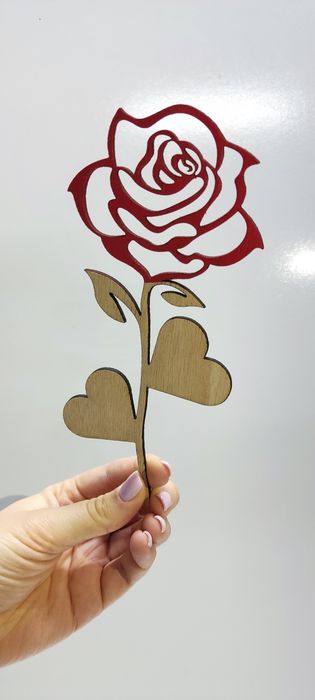 Flor de madeira personalizada