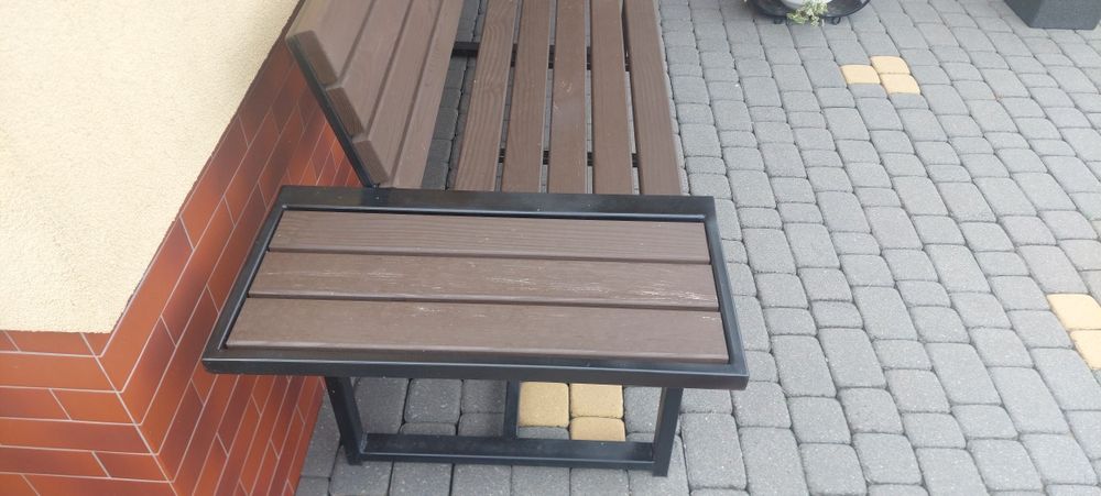 Nogi do ławki z miejscem na półkę