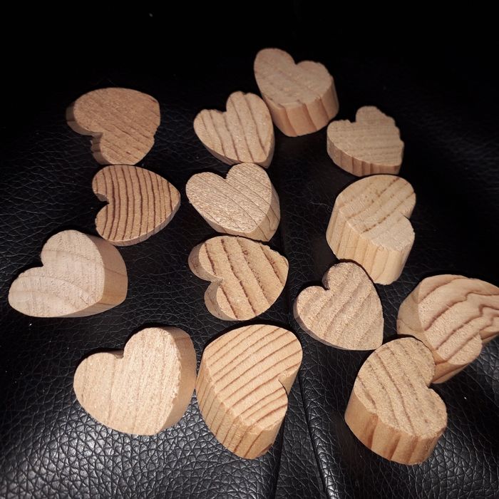 Дерев'яні  сердечка для творчості декор
