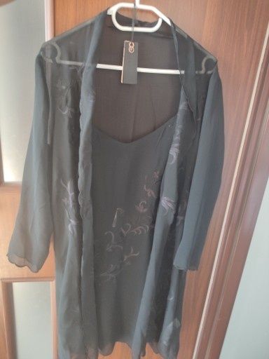Komplet jedwabny kimono + sukienka