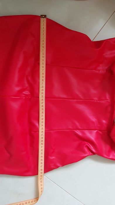 Сексі червона ефектна шкіряна міні-сукня з вирізами декольте М трендНГ