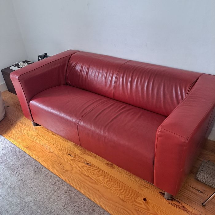 Sofá Ikea Klippan em pele