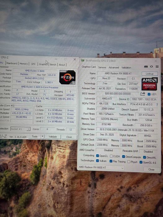 Komputer PC RYZEN 5 3600/ RX 6600XT 8GB