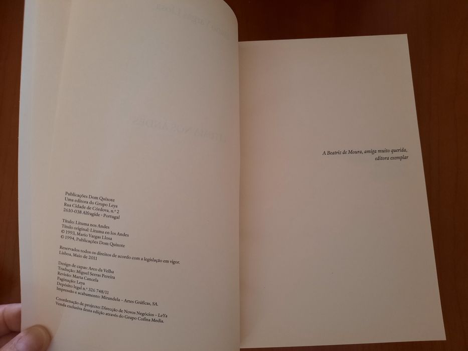 Lituma nos Andes Mario Vargas Llosa
