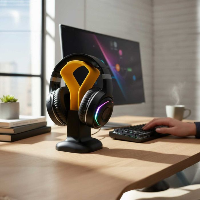 Suporte de Headphone para Secretária – Impressão 3D