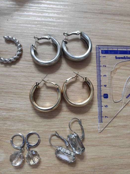 Kolczyki z kryształkami 7szt