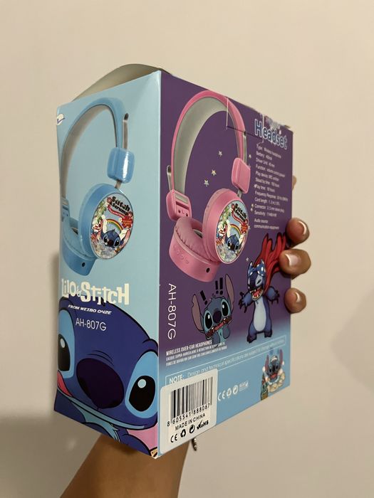 Auscultadores fones stitch azul