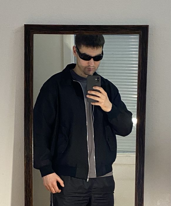 (M-L) Черный бомбер jacket m1a zara