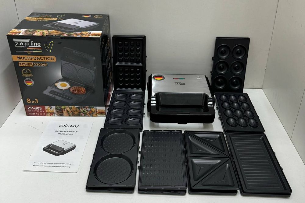 Вафельница 8в1 2200 Вт Zepline ZP-808 Мультимейкер