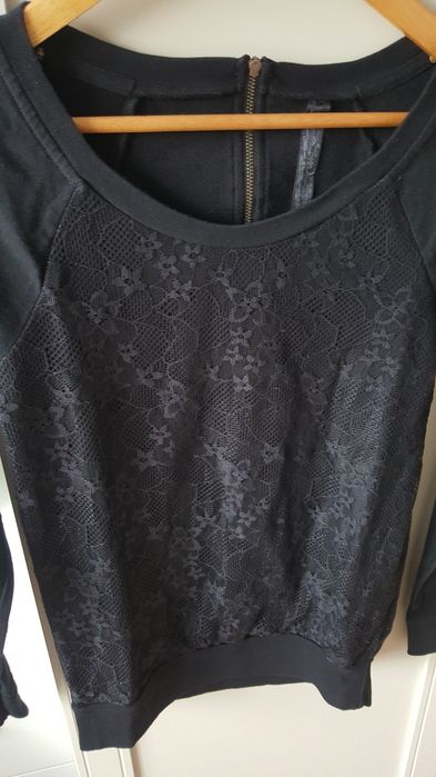 Czarna bluza z koronka TU r.36 s uk8