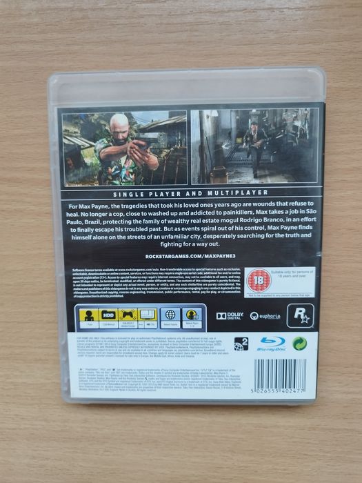 Max Payne 3 ps3,,, PlayStation 3, stan bardzo dobry, wysyłka olx