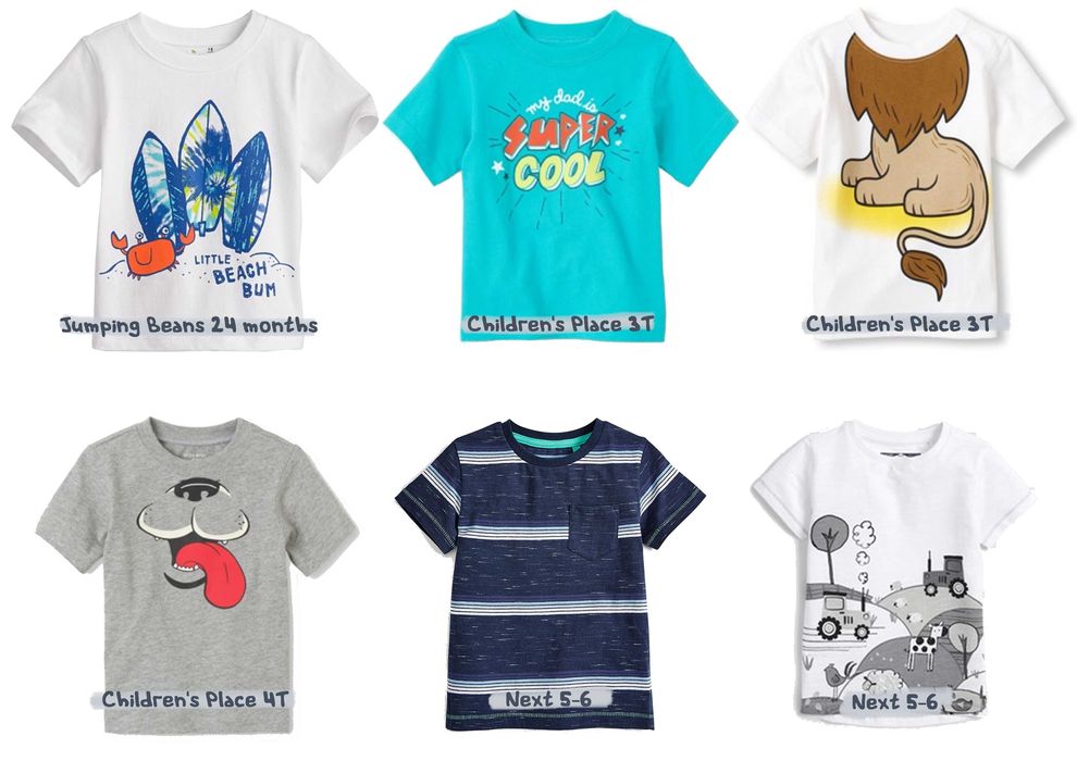 Футболки Jumping Beans 24, Childrens Place 3T 4T, Next 5-6 лет