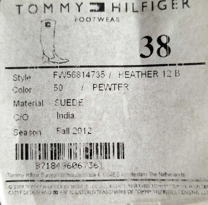 Kozaki Tommy Hilfiger - oryginalne rozmiar 38