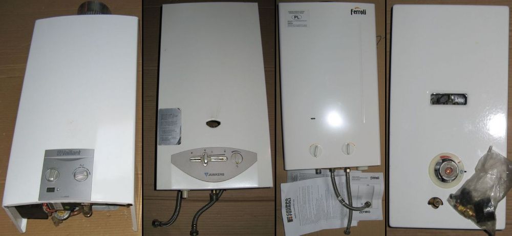 Naprawa montaż piecyków podgrzewaczy gazowych różne modele części gaz