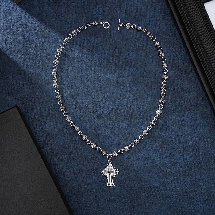 ‼️Акція‼️ Срібна підвіска Chrome Hearts | Кулон на шию Хром Хартс