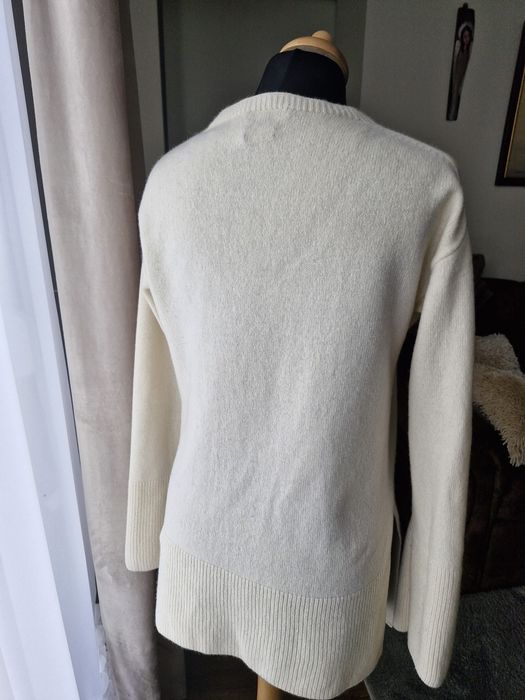 Sweter kremowy wełna kaszmir Massimo Dutti