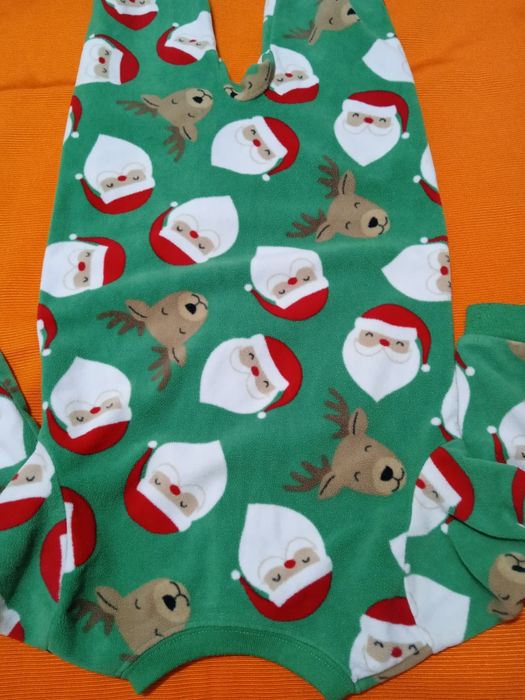 Чоловічок новорічний на 2 р (88-93 см), сліп зелений, флісовий