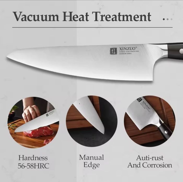 Набор премиум ножей Xinzuo + Подарки(нож, шеф-нож, подставка)