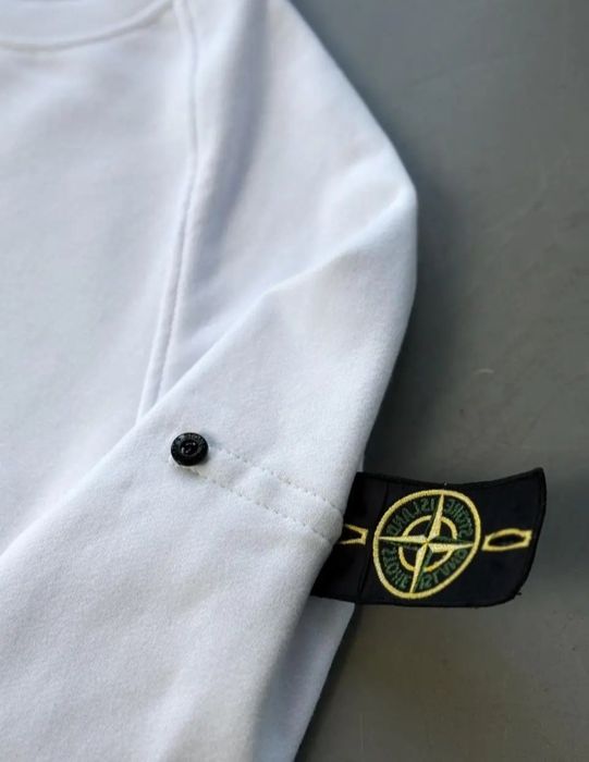 Світшот у стилі Stone Island (білий)