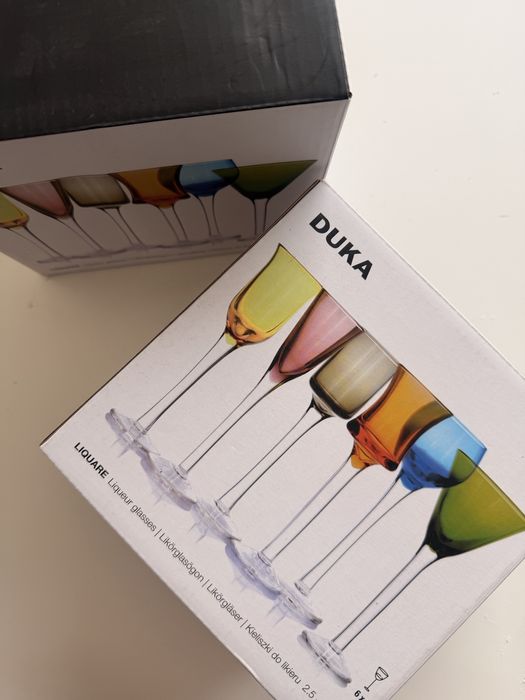 Duka kieliszki kolorowe do wódki lub likieru