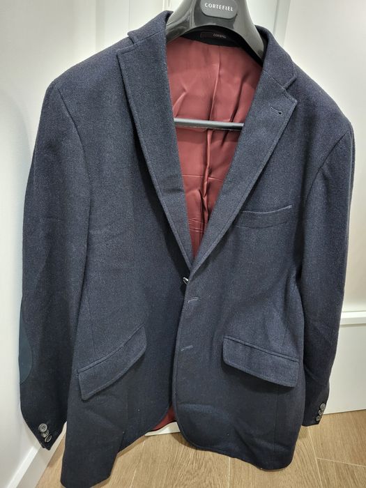 Blazer em lã e algodão