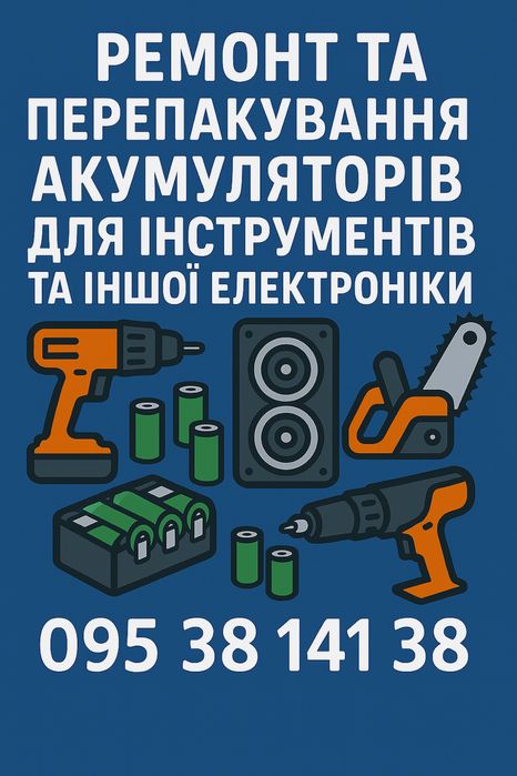 Ремонт пральних машин та побутової техніки, перепаковка акумуляторів