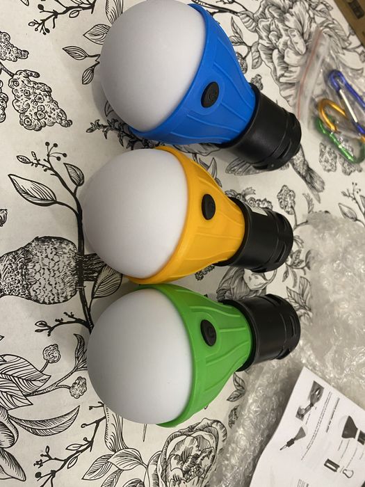 Lampka Turystyczna żarówka LED NA BATERIE 3 szt