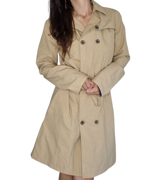 Beżowy płaszczyk trencz lmtd rozmiar s 36